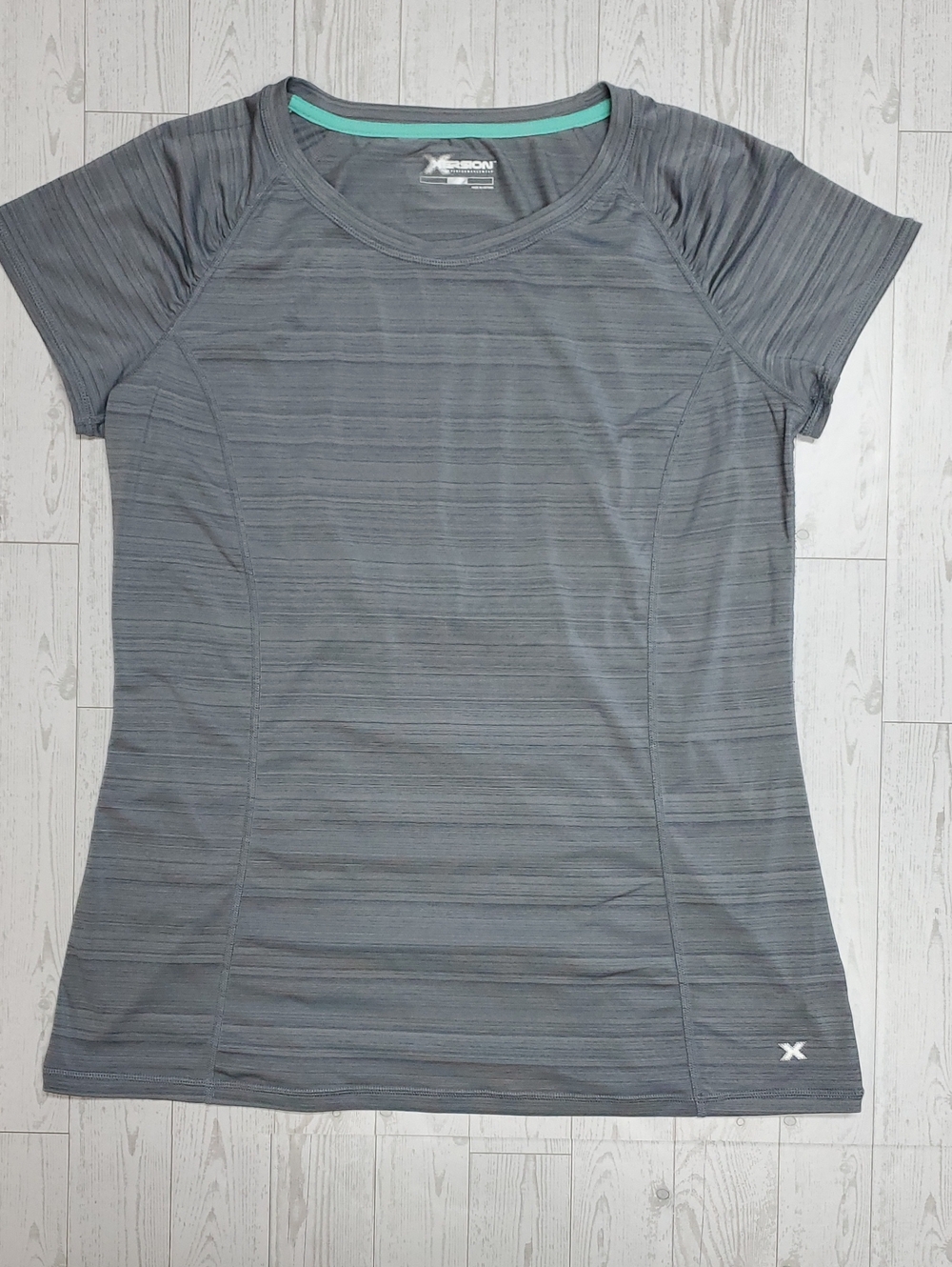 Xersion Athletic Grey Top Ruching Active Workout Women's XL